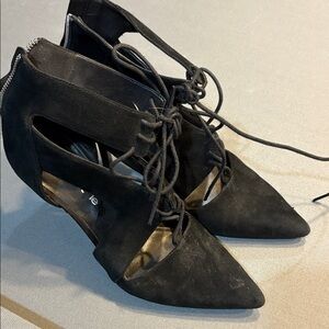 Nine West Black Lace-Up Heels
